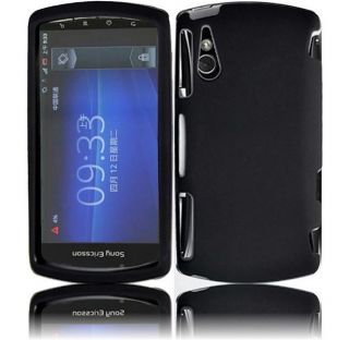 Black Sony Ericsson Xperia Play R800 Faceplate Snap on Phone Cover 