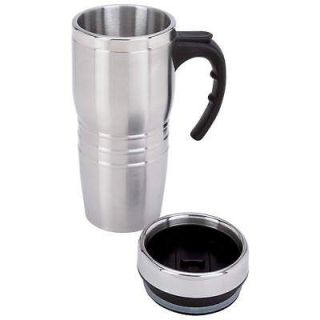   Steel Insulated Coffee Thermos Travel Mug Tumbler Cup w/ Handle