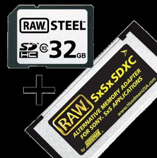 Hoodman SXSKIT32ST SDHC/SxS Memory Adaptor Kit, 32GB NEW