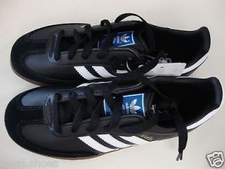 ADIDAS SAMBA LEATHER Junior Shoes BLACK/WHITE/GU​M NIB # G00844