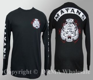 Authentic SONS OF ANARCHY Mayans Logo Patch Long sleeve S M L XL XXL 