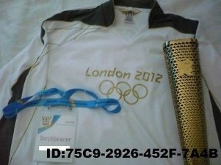Official London 2012 OLYMPIC TORCH With Torchbearers Uniform