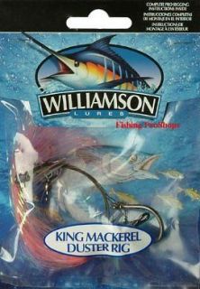 Two (2) Williamson KMDRR4P King Mackerel Duster 4 Pearl Rigged