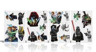 LEGO STAR WARS VYNIL WALL STICKERS STICKAROUNDS X 18 NEW