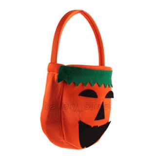 Top Grade sponge cloth Halloween Pumpkin Bag with Cute Leaves