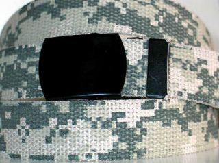   Military WEB Style Belt BLACK Metal Buckle DIGITAL CAMO 45 x 1 1/4