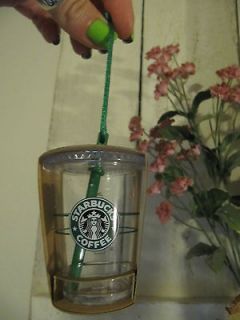   Coffee mini Clear Venti TO GO COLD CUP Tumbler STRAW Ornament ★ 2010