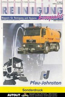 1998 Pfau Johnston Sweeper Truck Brochure Benz MAN