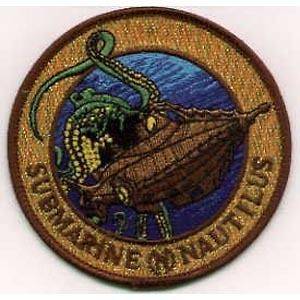 20,000 Leagues Under The Sea Nautilus Submarine Logo Patch, NEW UNUSED