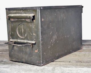 Vintage Emco Industrial Army Green Metal Drawer Storage Container