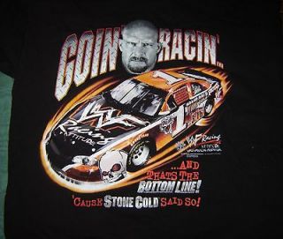 WWE/WWF Stone Cold Steve Austin Racing Attitude T Shirt (X Large 