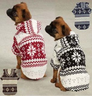 Dog Snowdrift Cuddler Hoodie Sweater Top XXS L Casual Canine Snowflake