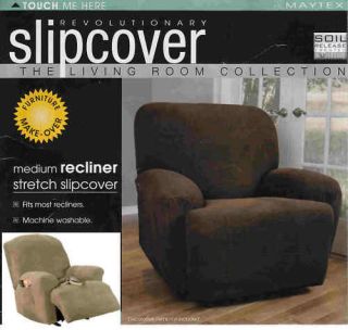 Maytex Recliner Stretch Slipcovers Waffle, Collin  Brown,Tan,Gold 