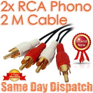   RCA Phono Audio Stereo TV to HiFi Amplifier Surround Sound Cable Lead