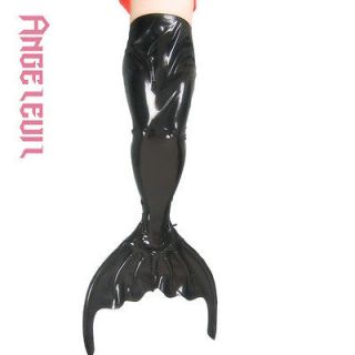   Brand Rubber Latex Clothing inflatable black Mermaid Tail Fin #04013