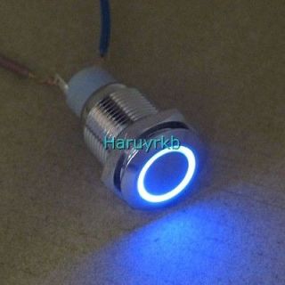 Push Button Angel Eye Blue Led 16mm hole required 12V Metal Switch 