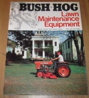 Bush Hog Lawn Maintenance Equipment Sales Showroom Brochure