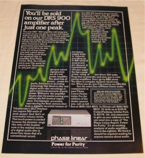 Vintage Phase Linear DRS 900 Amplifier PRINT AD 1982