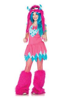   Pink Monster Dress and Hoodie Kids Juniors Teens Halloween Costume