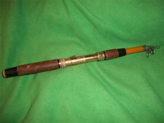 Antique Fly Fishing Rod SS Telescoping Pole Vontage Telescope