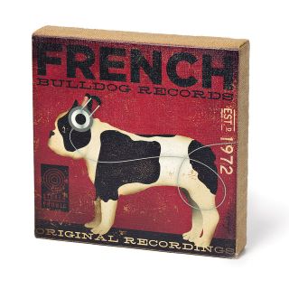 Demdaco Dogs Rock French Bulldog Burlap Wall Art