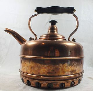   Solid Copper Whistling Tea Kettle /Bakelite Handle /England 1853