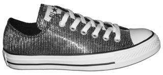 CONVERSE All Star Black Glitter Shoes size 6   $50 MSRP   Womens 
