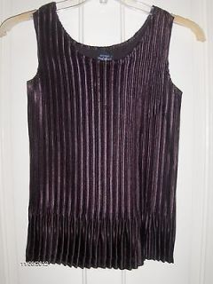 MAGIC SCARF MINI PLEATED SLEEVELESS BLOUSE TOP, SIZE S L, NEW W/OUT 
