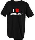 SAVANNAH CAT CATS LOVE PET PAW T SHIRT TEE SHIRT