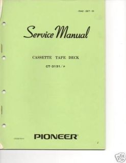 Original Service Manual Pioneer CT 3131 Cassette Deck