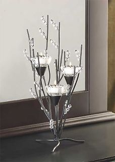 Set of 6 Tree Themed Tealight Candelabras Candle Holders
