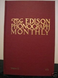 Scarce Edison Phonograph Monthly Collectors Book #9 NEW