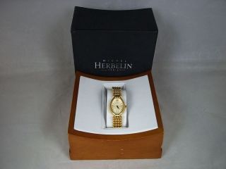 Michel Herbelin Ladies 18 Carat Gold Perle Watch, Boxed