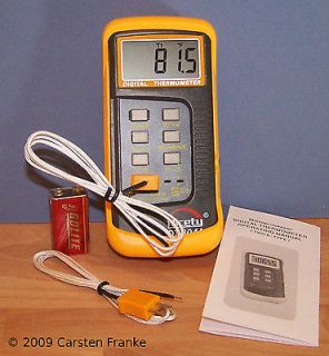 Digital Scientific Thermometer 2 K Type Sensor Temperature Degree C F 