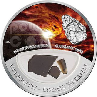   NEUSCHWANSTEIN Cosmic Fireballs Silver Proof Locket Coin 10$ Fiji 2012