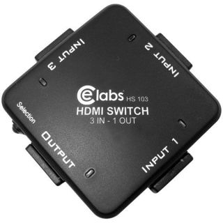 2yr Warranty Bonus Ce Labs 3IN 1OUT AUTO HDMI SWITCH   Kit (HS103)