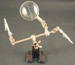Newly listed NEW Helping Hand Soldering Stand Magnifying Glass TOOL