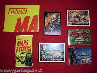 2012 Topps Heritage MARS ATTACKS Complete Mini Master Set  85 Cards 