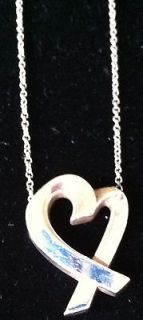 Tiffany & Co Paloma Picasso Loving Heart Necklace 18  Sterling 