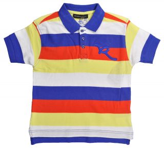 Rocawear Boys Multi Stripe Polo Size 5/6 7 MSRP $28