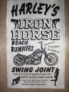 OUTLAW IRON HORSE BEACH BUNNIES SWING JOINT MOTORCYCLE POSTER 11x17 