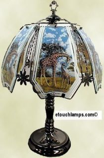 Giraffe Touch Lamp with Pewter Base