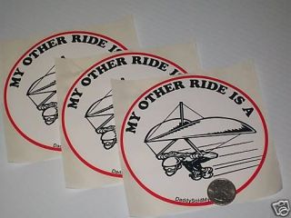 NEW Hang Glider Decal 3 QTY gliding ride