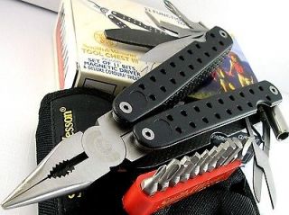 Smith & Wesson Multi Tool Chest III Knife + Sheath 11 Screwdriver 