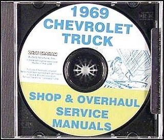   Truck Shop Manual CD Pickup Suburban Van Chevy Fleetside Stepside