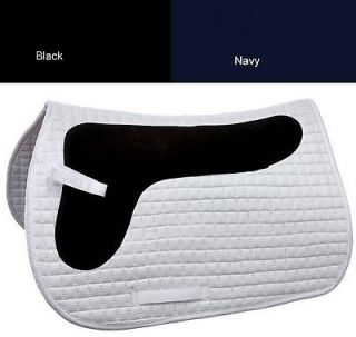   White Quilted Cotton English Saddle Pad w/ Rubber Padding Horse Tack