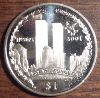 British Virgin Islands 2011  2001 Twin Towers $1 Coin