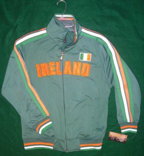 Ireland Irish track jacket 100% polyester Brand New S M L XL soccer 
