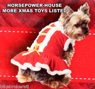   Claus COSTUME DRESS FOR SMALL DOG MINI DACHSHUND TOY POODLE NORFOLK