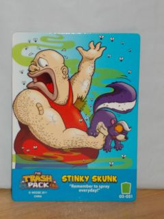Moose THE TRASH PACK Series 3 Collection 1 Trading Card STINKY SKUNK 